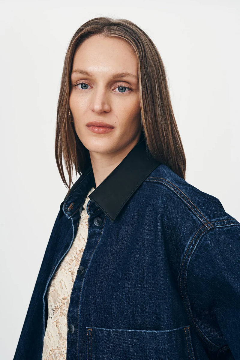 Clancy Oversized Jacket - Classic Indigo