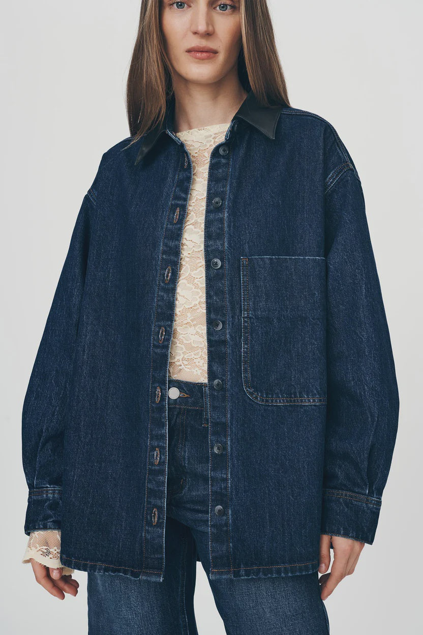 Clancy Oversized Jacket - Classic Indigo