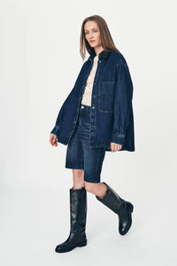 Clancy Oversized Jacket - Classic Indigo