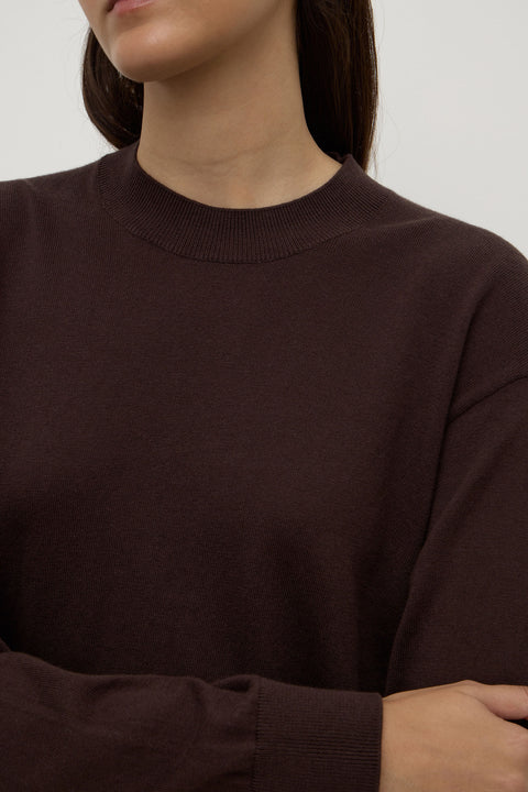 Cotton Cashmere Sweater - Ganache