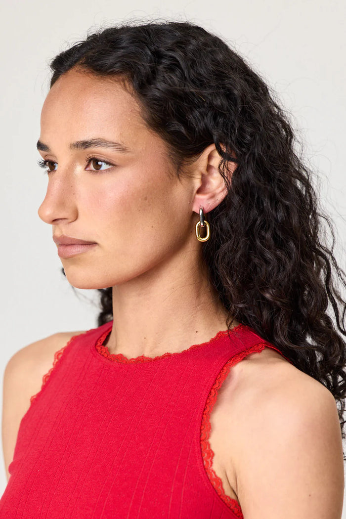 LEA EARRING - GOLD/SILVER