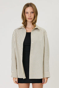 SERA SHIRT - IVORY CHECK