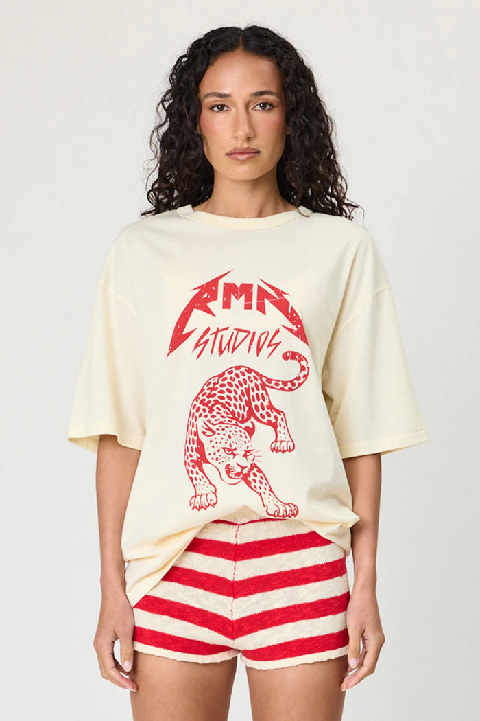 LEOPARD TEE - IVORY