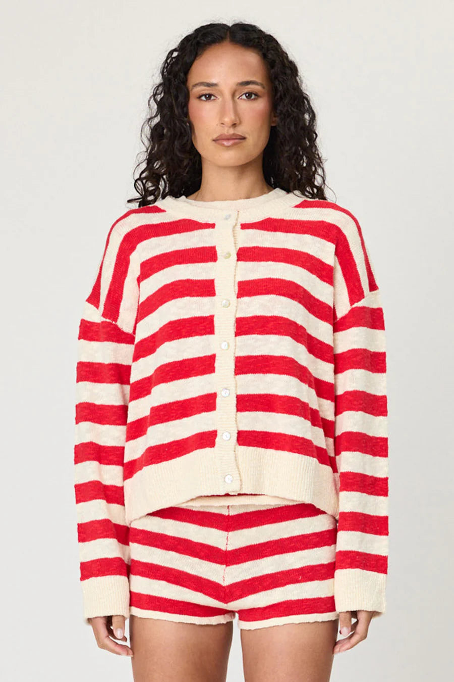 IVY CARDIGAN - CHILLI STRIPE