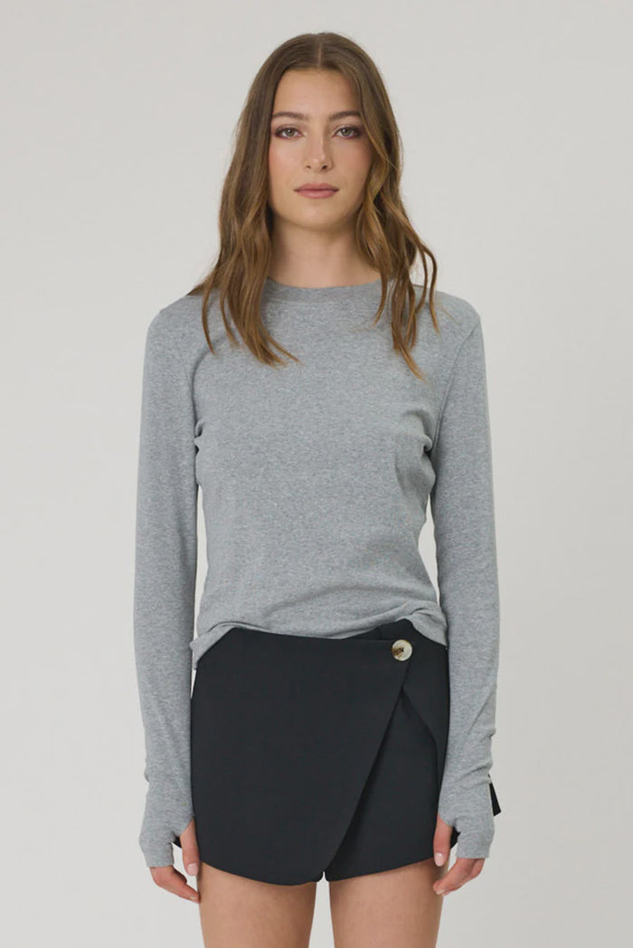 DENVER LONG SLEEVE - GREY MARLE