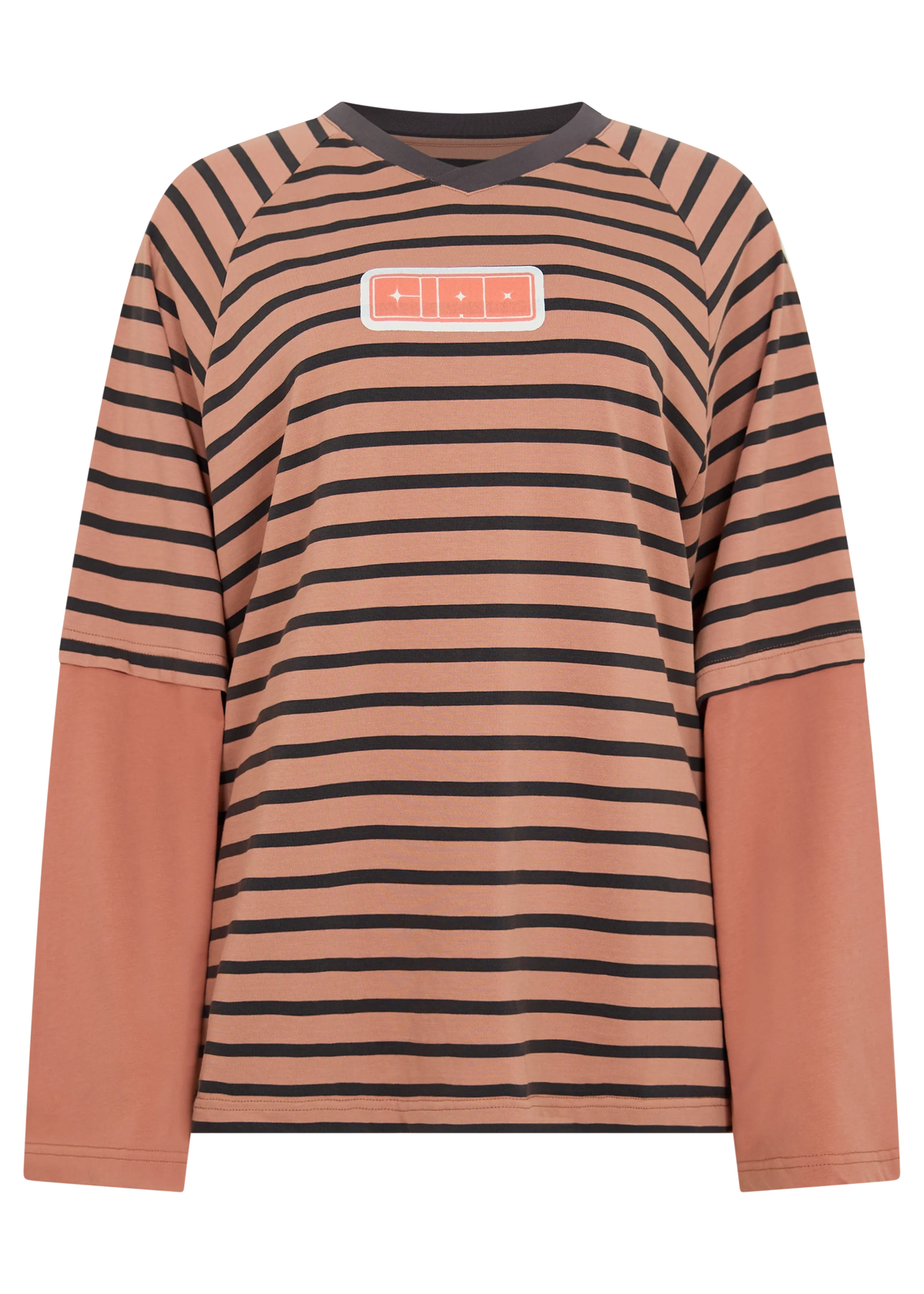 DOUBLE TROUBLE LS TEE - PINK