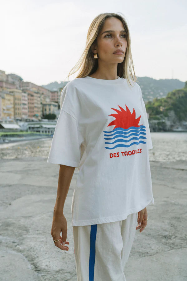 Tropiques Oversized Tee - Warm White