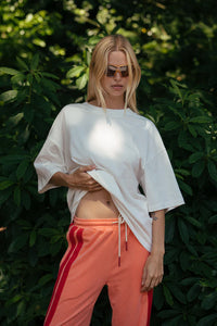 Santorini Oversized Tee - Warm White