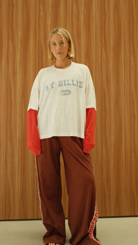 By Billie Club Tee - white & red