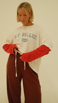 By Billie Club Tee - white & red