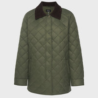Daisy Quilted Jacket |  Olive Green