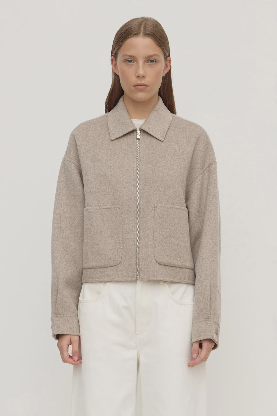 DALLAS WOOL JACKET PEBBLE