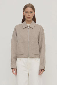DALLAS WOOL JACKET PEBBLE
