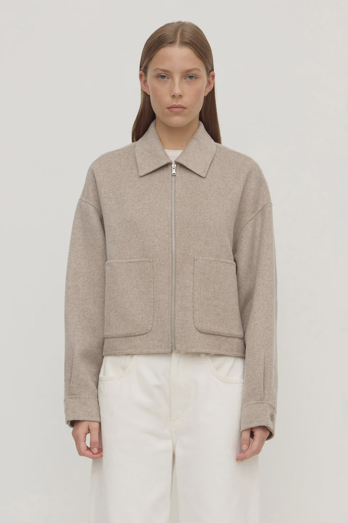 DALLAS WOOL JACKET PEBBLE