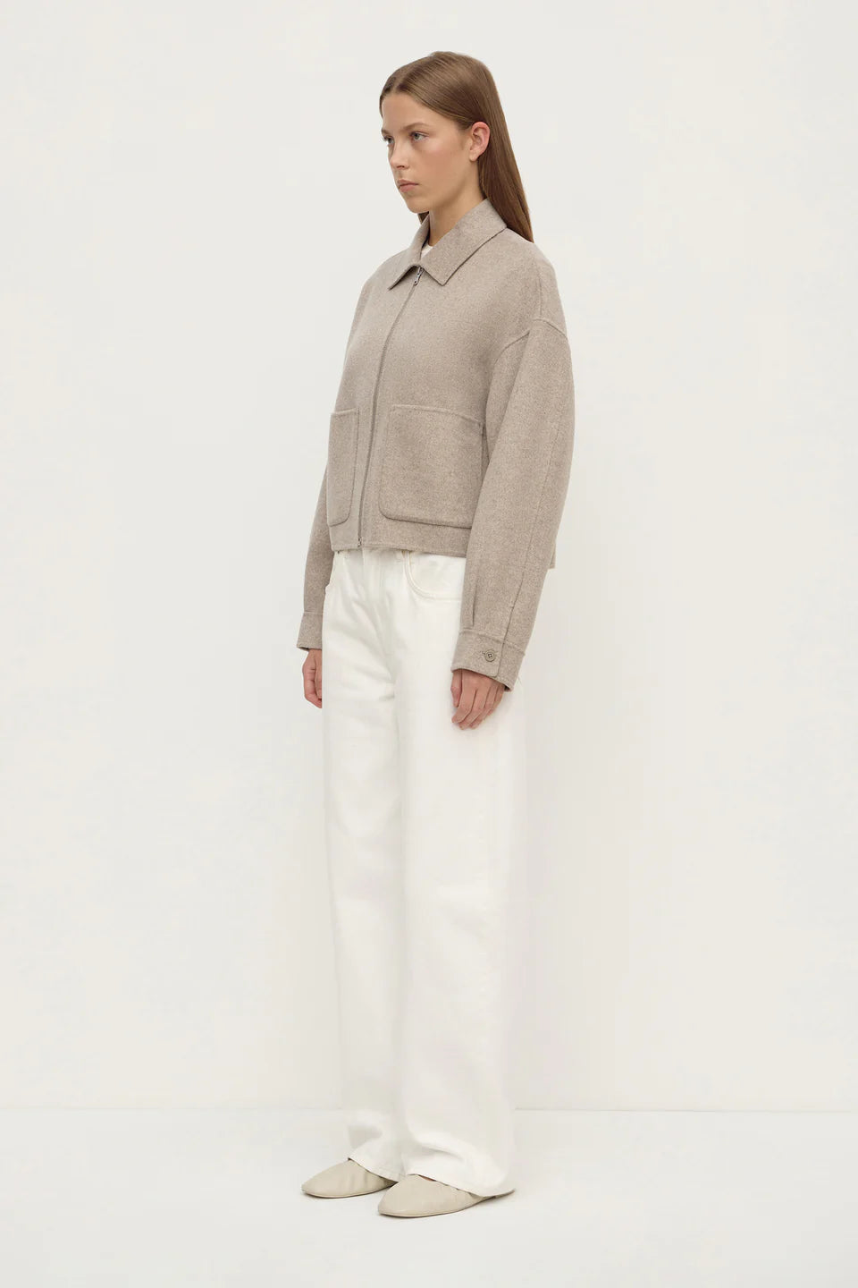 DALLAS WOOL JACKET PEBBLE