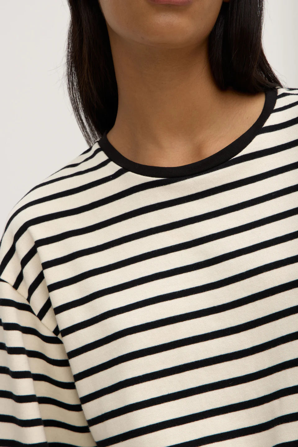 Devon Jersey Crew - Ink/White