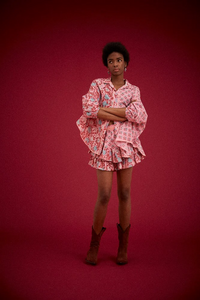 KAMALA BLOCK PRINT FAE FRILL SKORT