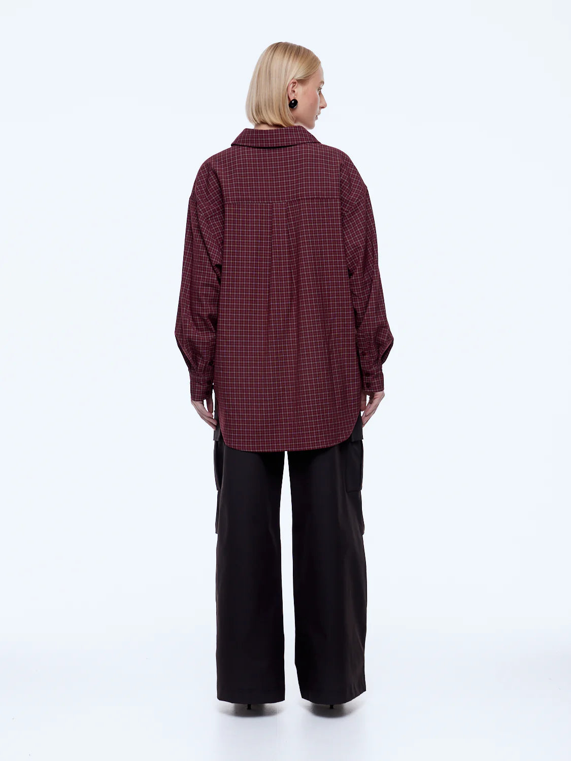 Gigi Everyday Check Shirt - Burgundy