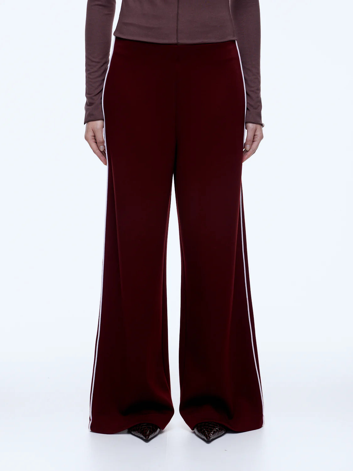 Alessia Relaxed Pant - Burgandy