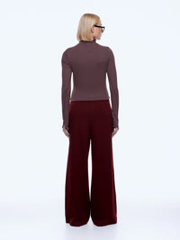Alessia Relaxed Pant - Burgandy