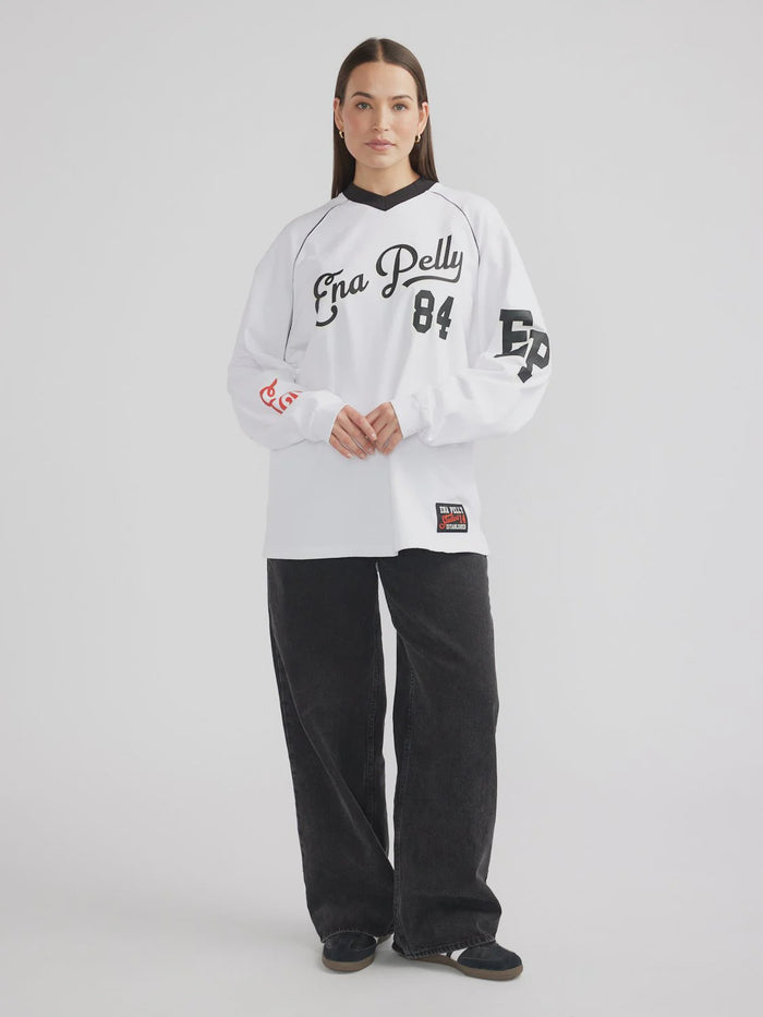 SCRIPT JERSEY LONG SLEEVE TEE