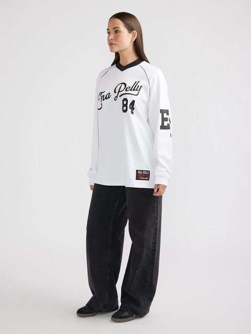 SCRIPT JERSEY LONG SLEEVE TEE