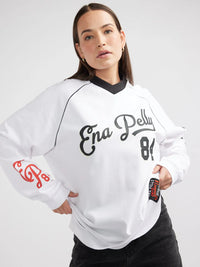 SCRIPT JERSEY LONG SLEEVE TEE