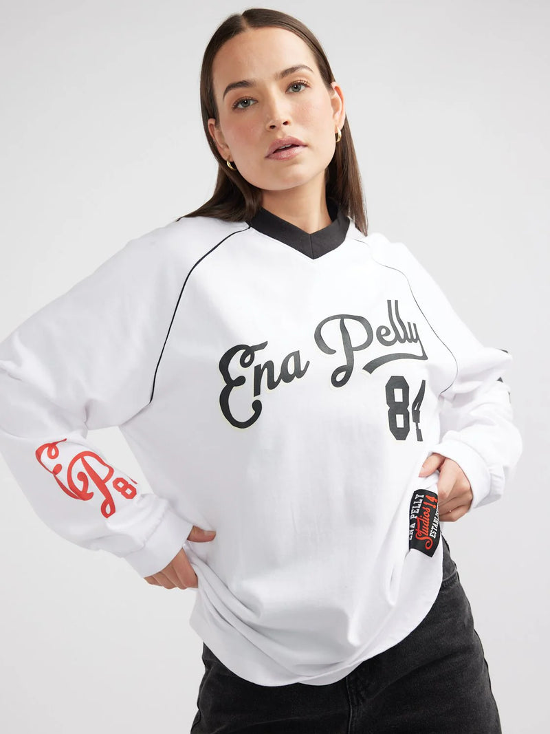 SCRIPT JERSEY LONG SLEEVE TEE