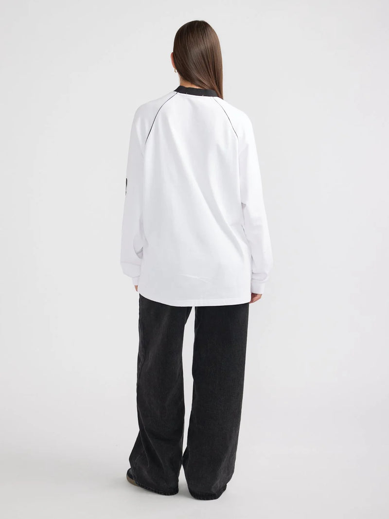 SCRIPT JERSEY LONG SLEEVE TEE