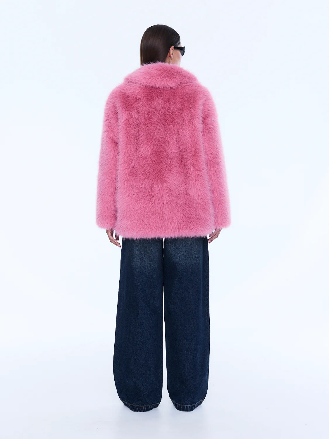 Emily Faux Fur Jacket Bright Pink
