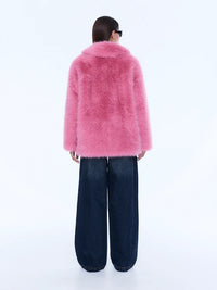 Emily Faux Fur Jacket Bright Pink