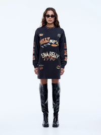 PELLY SPORT TEE DRESS - WASHED BLACK