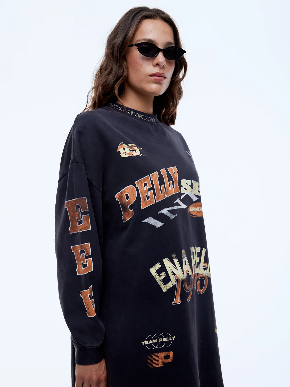 PELLY SPORT TEE DRESS - WASHED BLACK