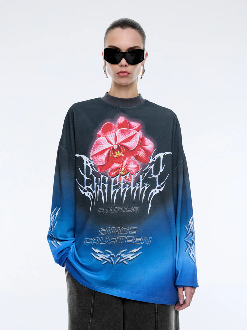 ORCHID LONG SLEVE TEE DRESS