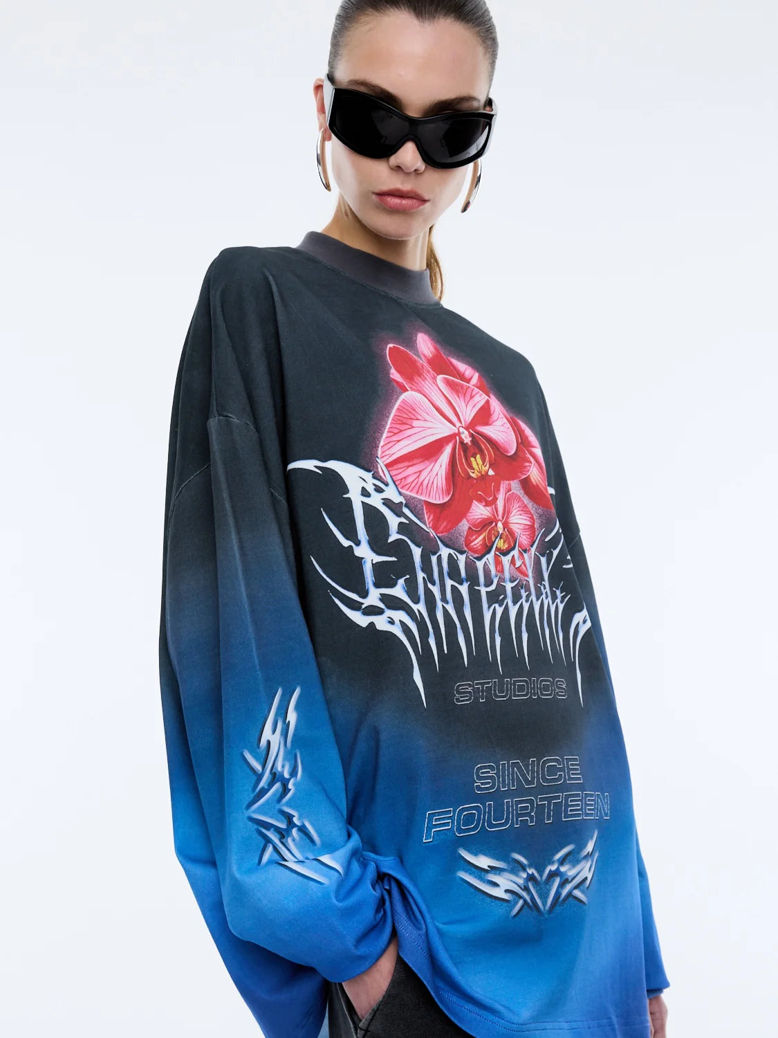 ORCHID LONG SLEVE TEE DRESS