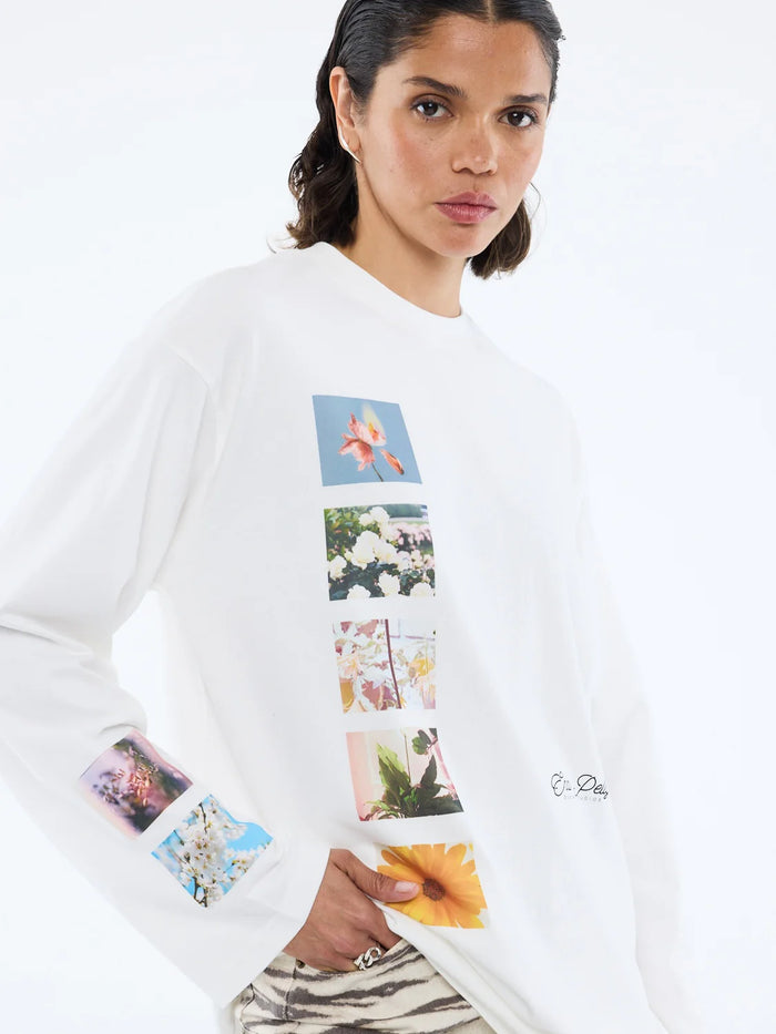 TILED FLORAL LONG SLEEVE TEE