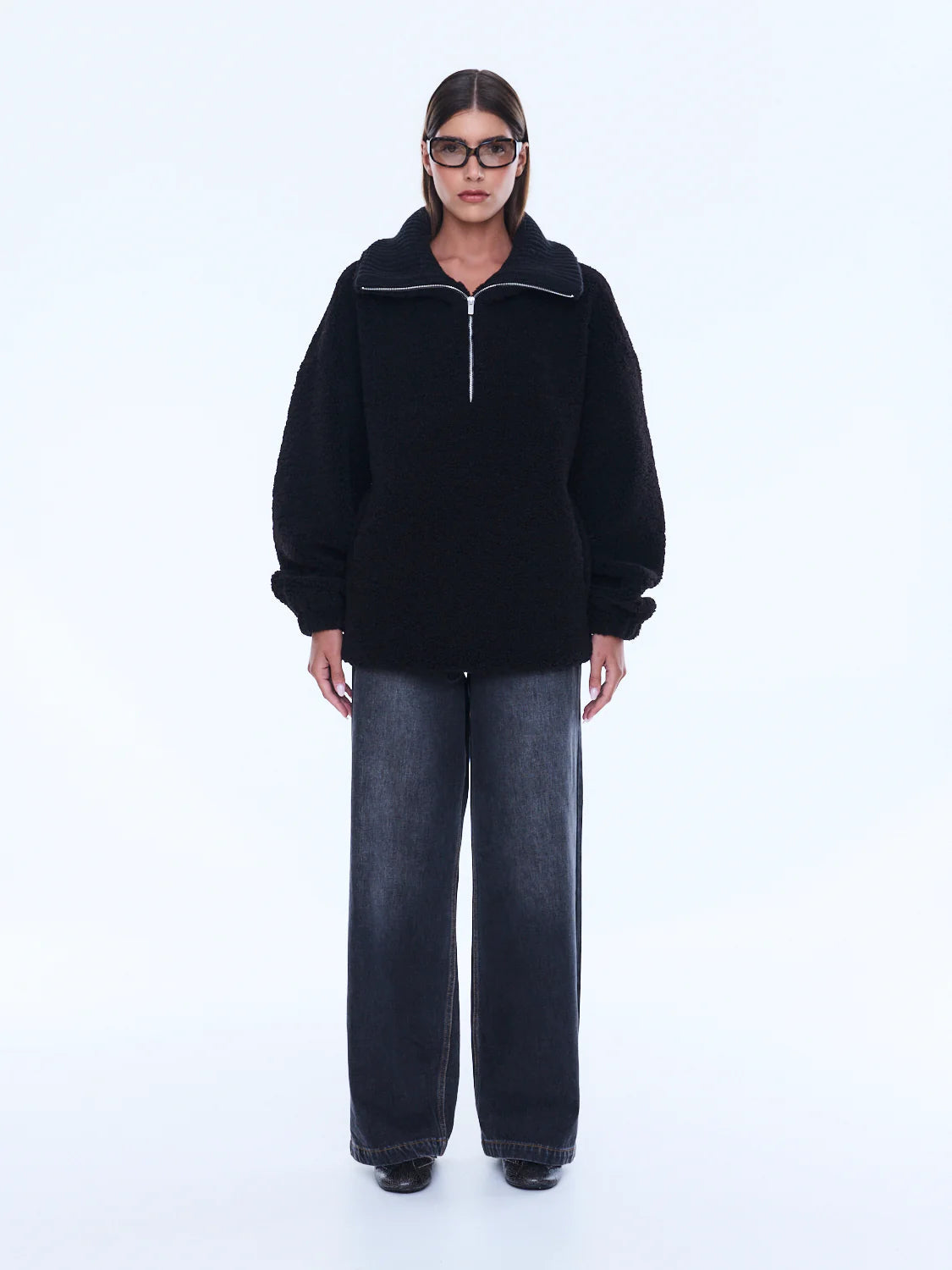 WINNIE QTR ZIP - BLACK