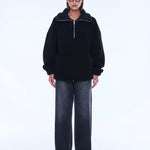 WINNIE QTR ZIP - BLACK