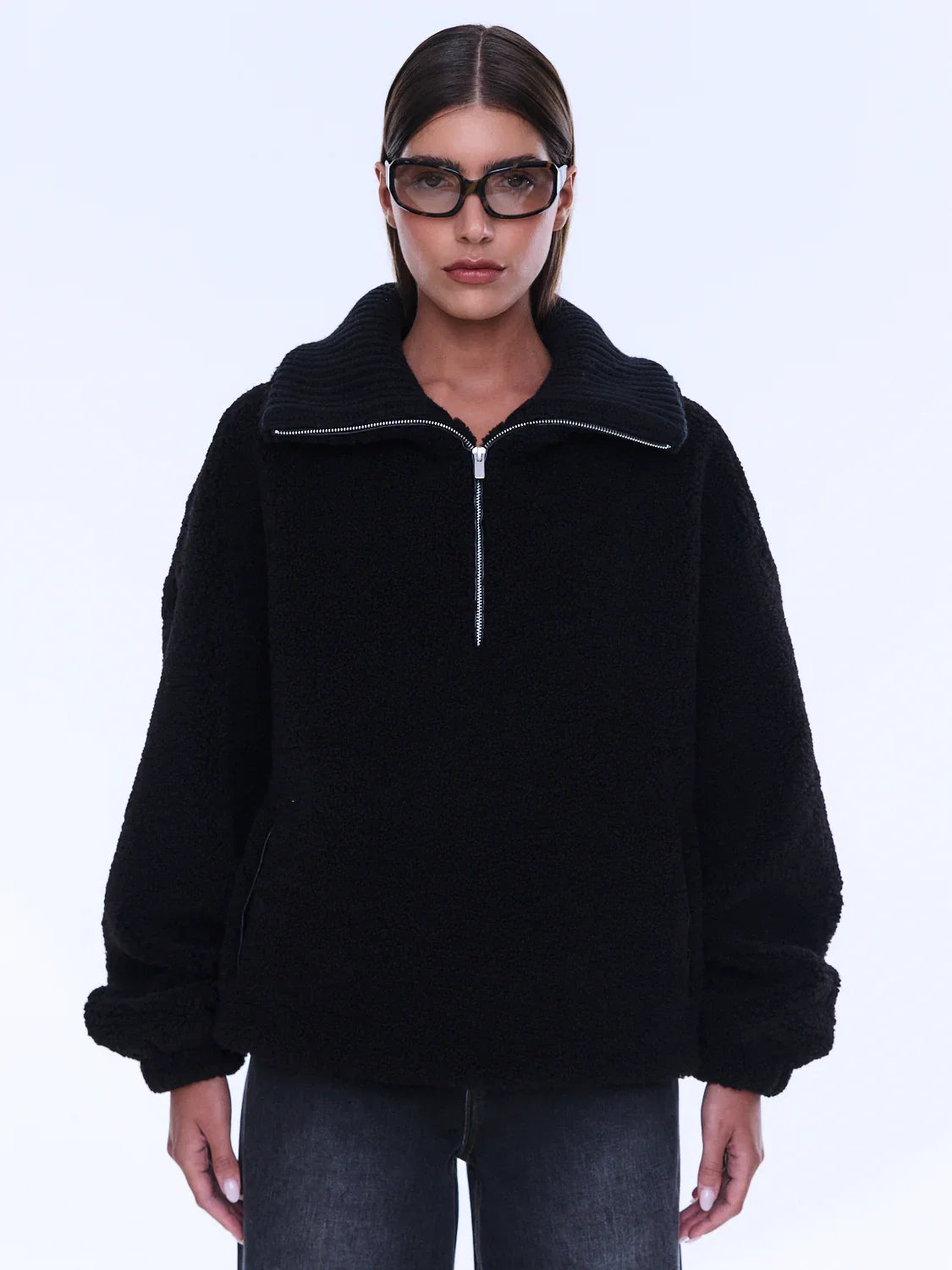 WINNIE QTR ZIP - BLACK