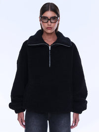 WINNIE QTR ZIP - BLACK