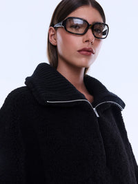 WINNIE QTR ZIP - BLACK