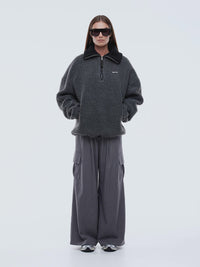 WINNIE QTR ZIP - BLACK