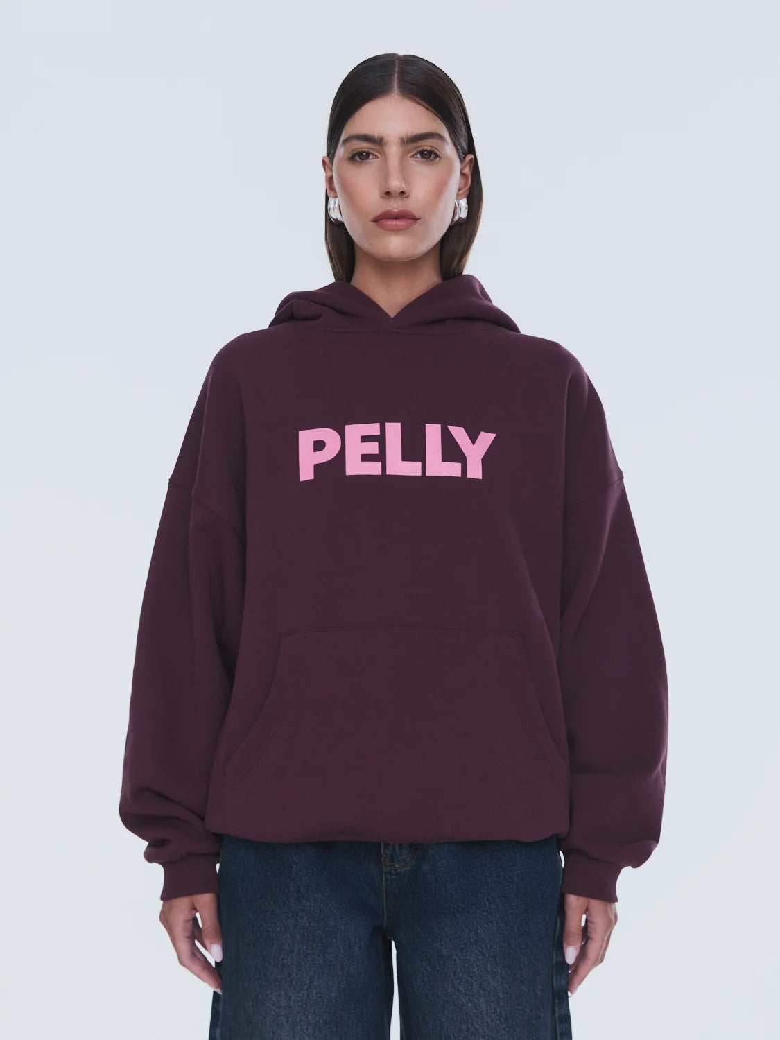 Cassie Oversized Hoodie Deep Cherry