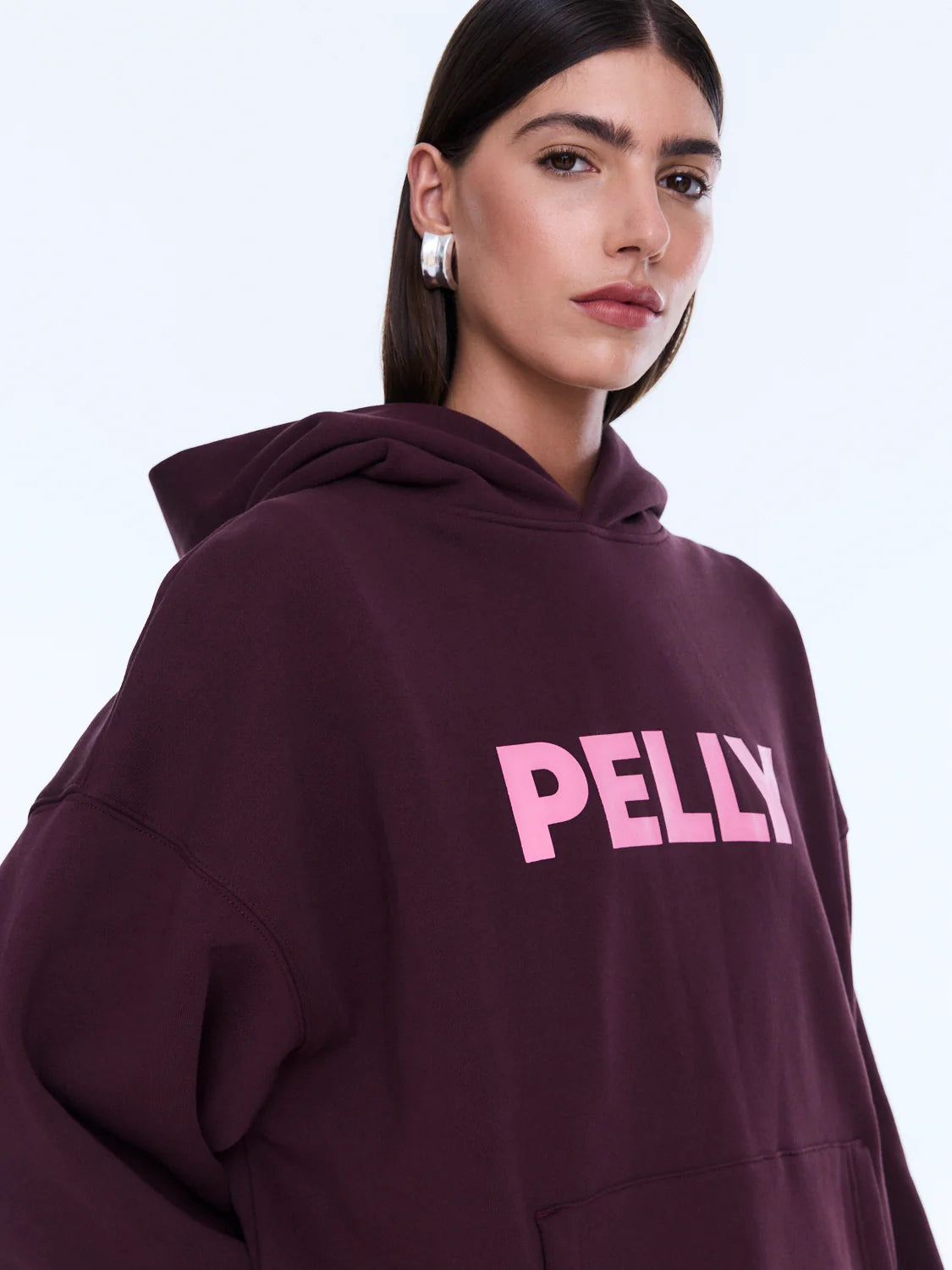 Cassie Oversized Hoodie Deep Cherry