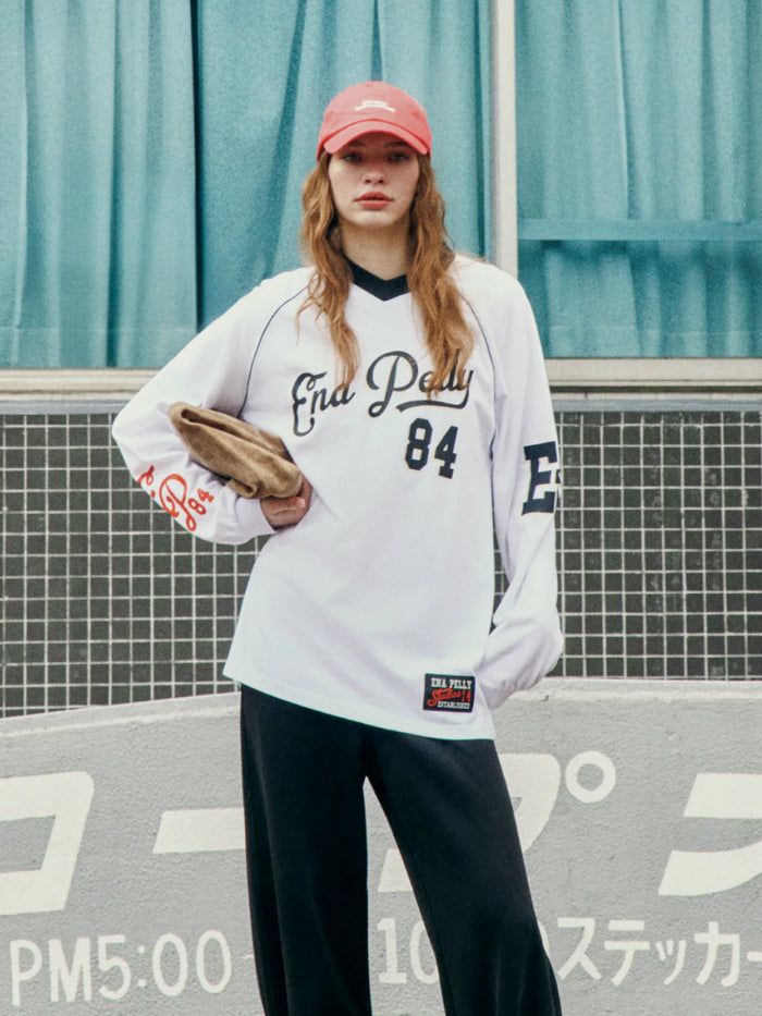 SCRIPT JERSEY LONG SLEEVE TEE