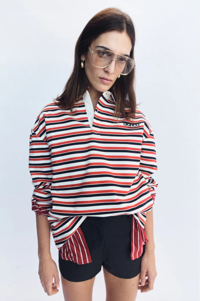 Ellie Polo Top - Red