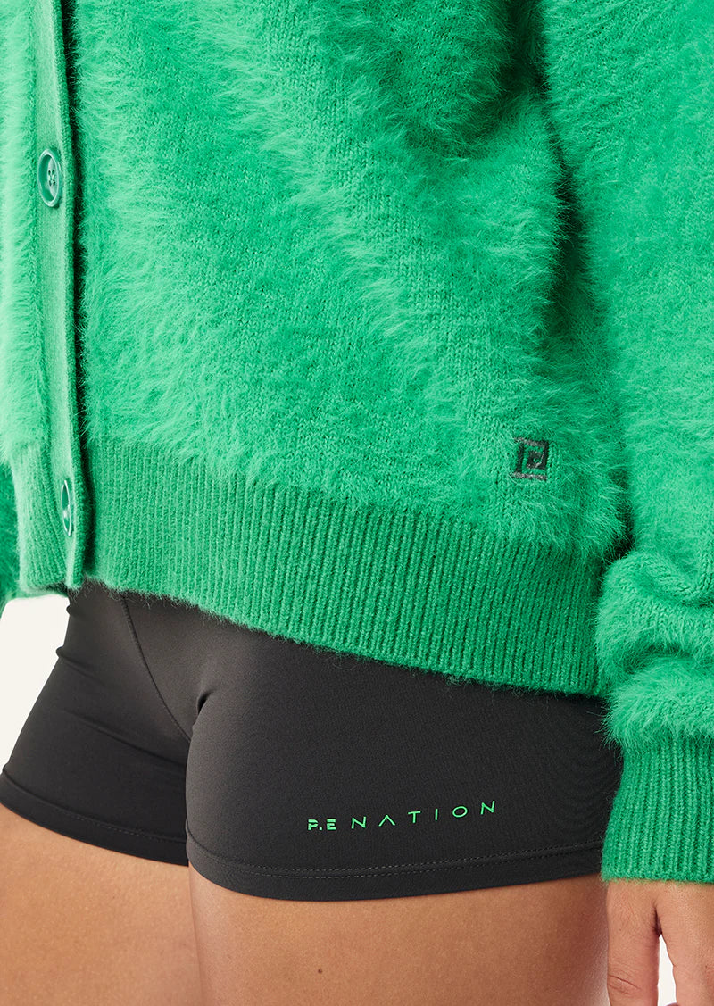 GREENPOINT KNIT CARDI - KELLY GREEN