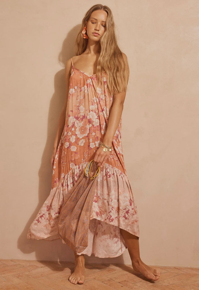 Isola Strappy Dress - Sunfade Pink