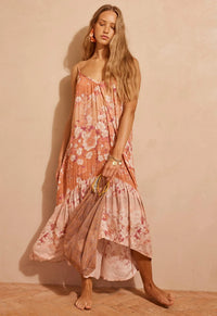 Isola Strappy Dress - Sunfade Pink