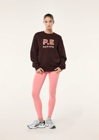 HEADS UP BOUCLE SWEAT - MAHOGANY